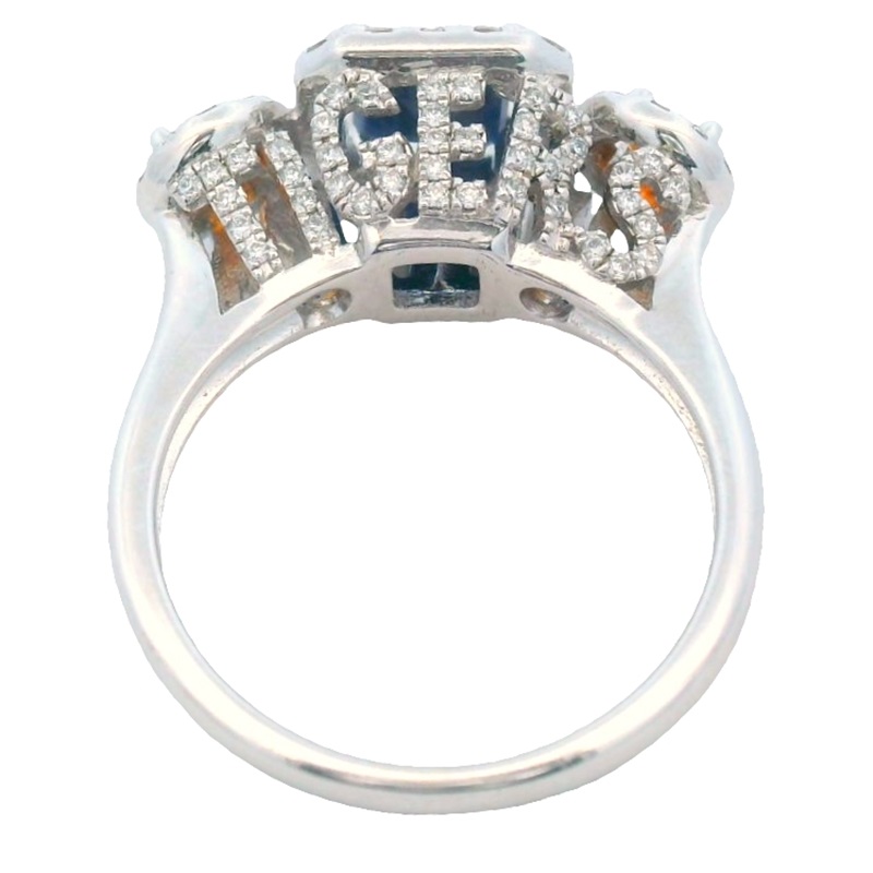 STERLING SILVER AUBURN TIGERS WITH DIAMONDS